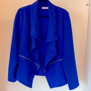 Just Fab Royal Blue Jacket . Never worn .Sz L . Great condition.